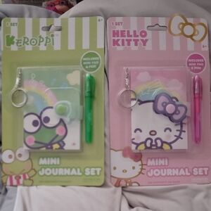 Hello Kitty and Keroppi Mini Journal Set